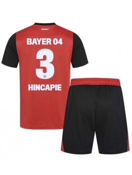 Detské Futbalové oblečenie Bayer Leverkusen Piero Hincapie #3 2024-25 Krátky Rukáv - Domáci (+ trenírky)